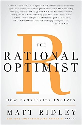 The Rational Optimist by Matt Ridley book cover