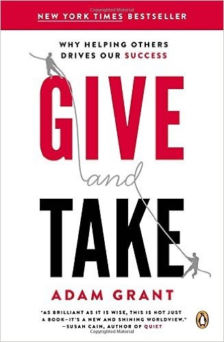 Give and Take by Adam Grant book cover