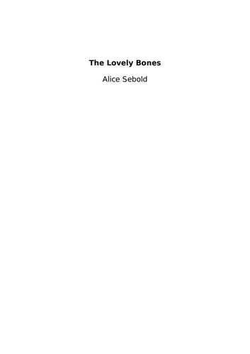The Lovely Bones cover