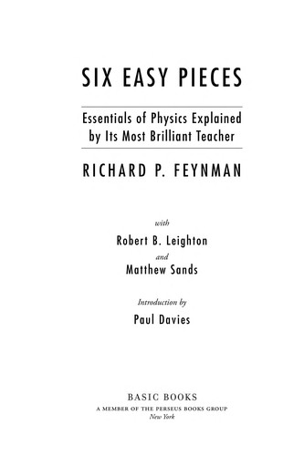 Six Easy Pieces by Richard Feynman book cover