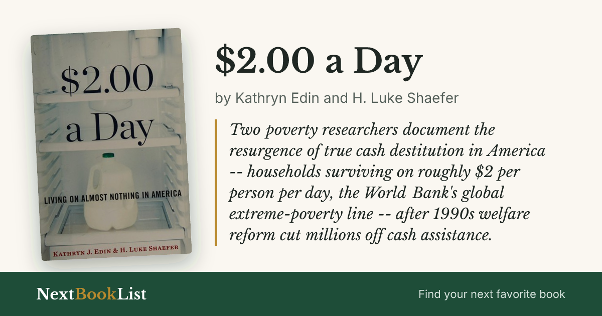 $2.00 a Day by Kathryn Edin and H. Luke Shaefer: book review and summary