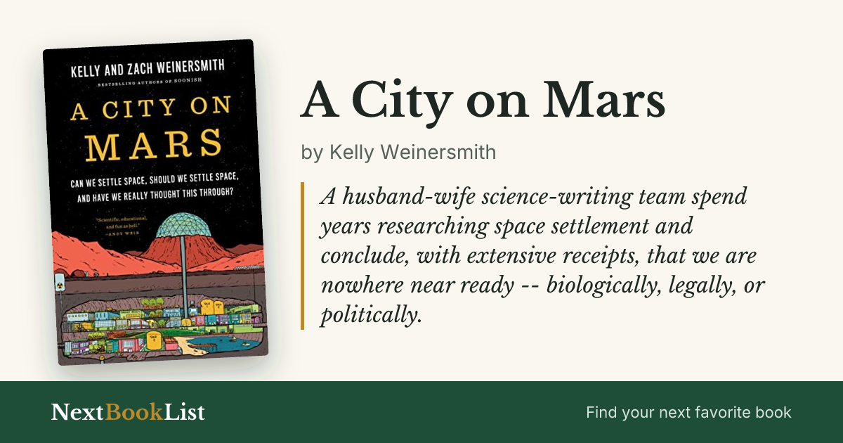 A City on Mars by Kelly Weinersmith: book review and summary