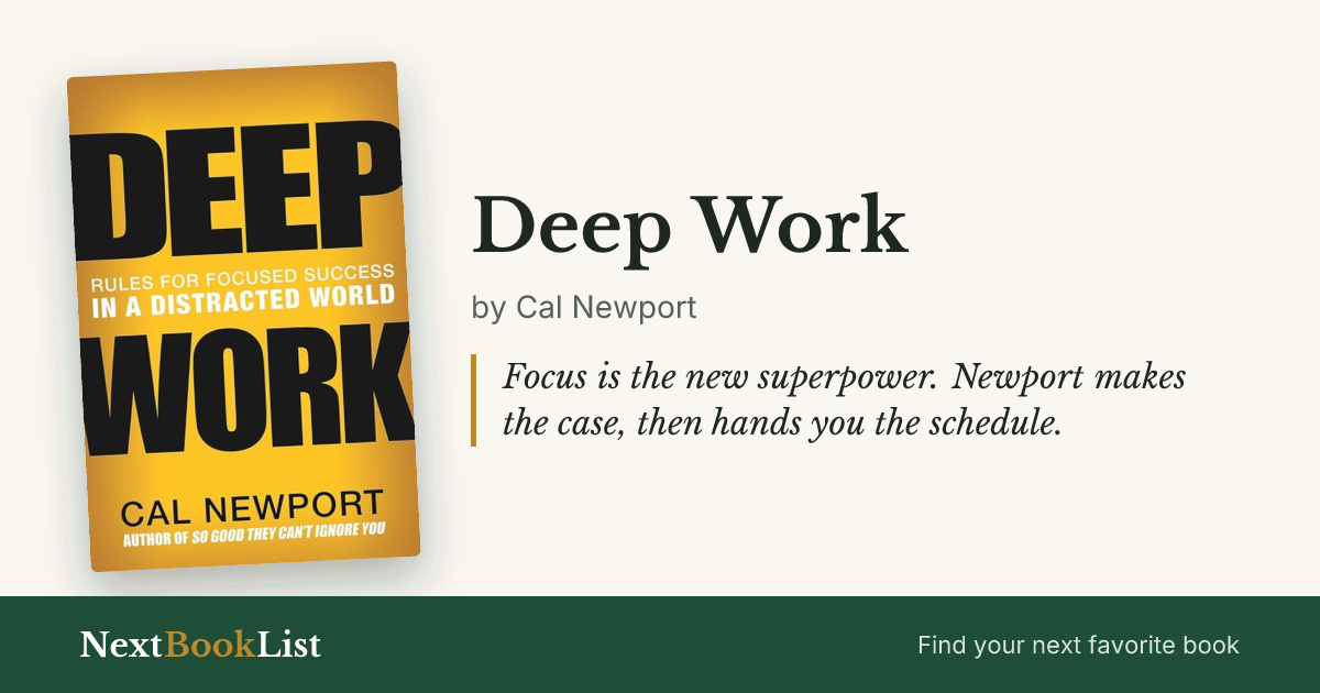 Deep Work by Cal Newport: book review and summary