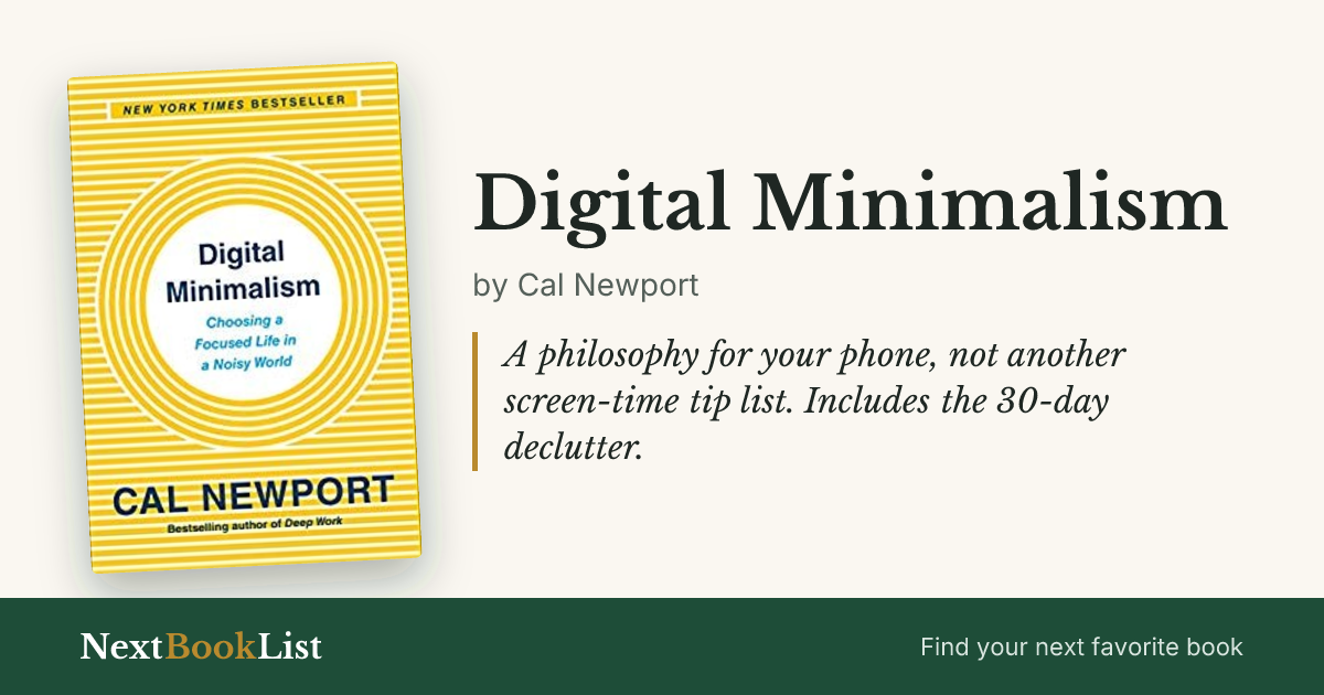 Digital Minimalism by Cal Newport: book review and summary