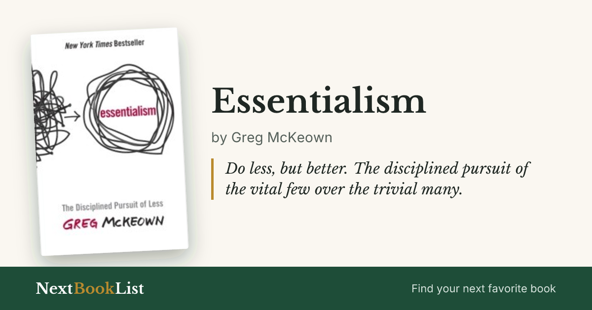 Essentialism by Greg McKeown: book review and summary