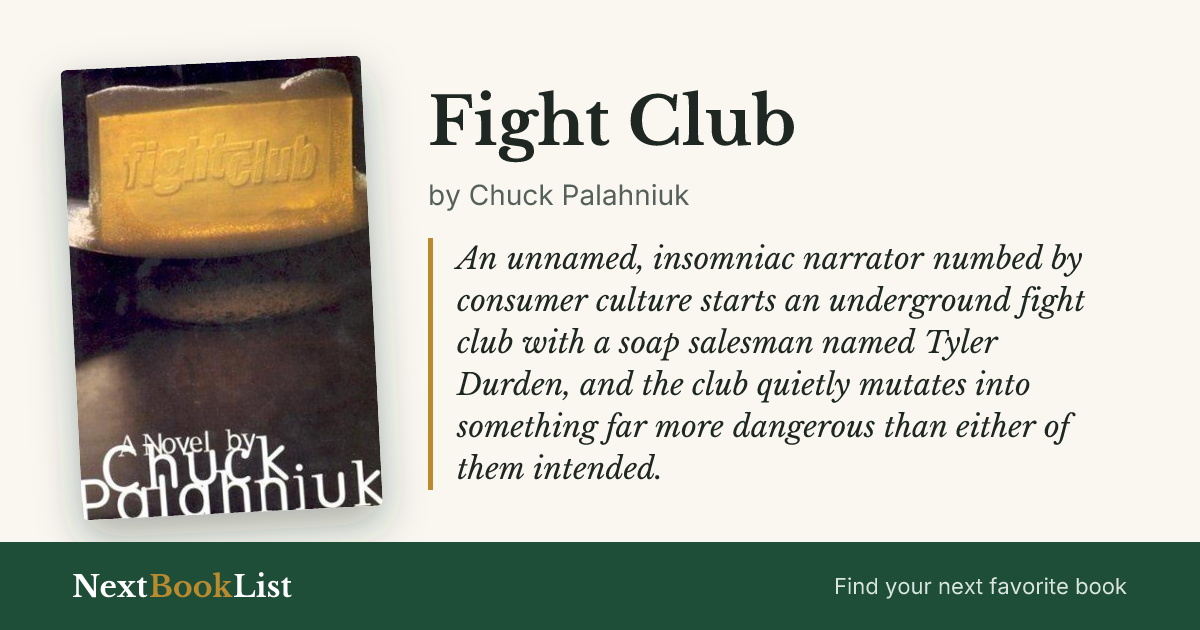 Fight Club by Chuck Palahniuk: book review and summary