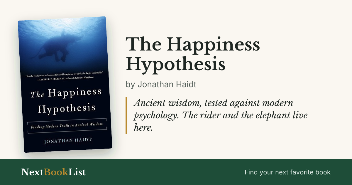 The Happiness Hypothesis by Jonathan Haidt: book review and summary