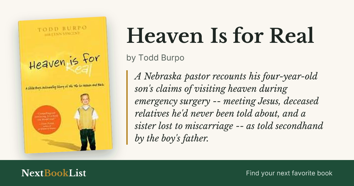 Heaven Is for Real by Todd Burpo: book review and summary