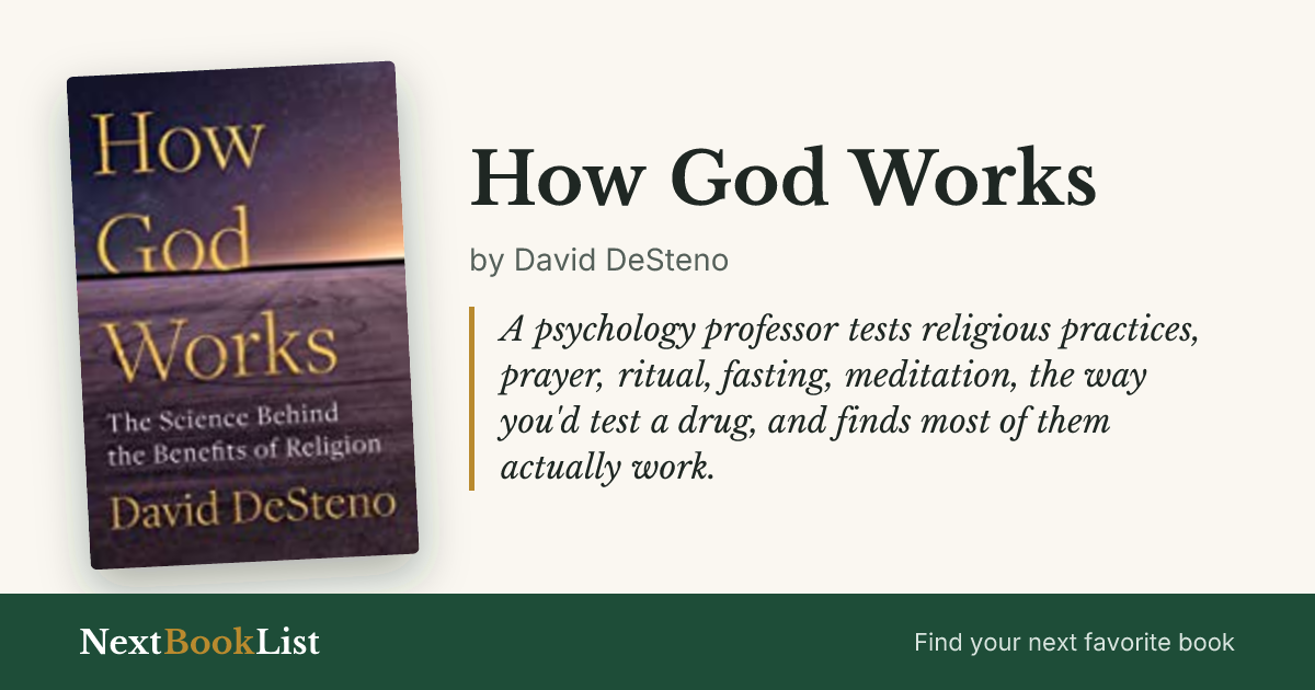 How God Works by David DeSteno: book review and summary