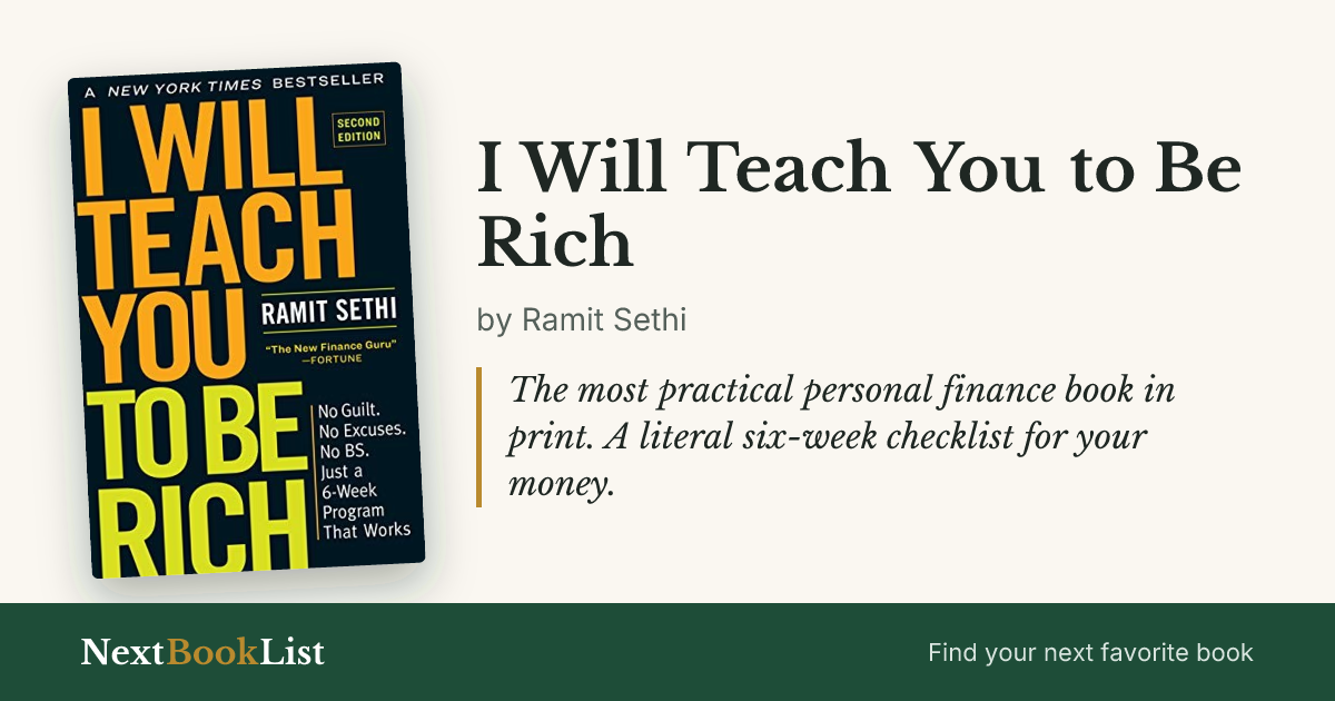 I Will Teach You to Be Rich by Ramit Sethi: book review and summary