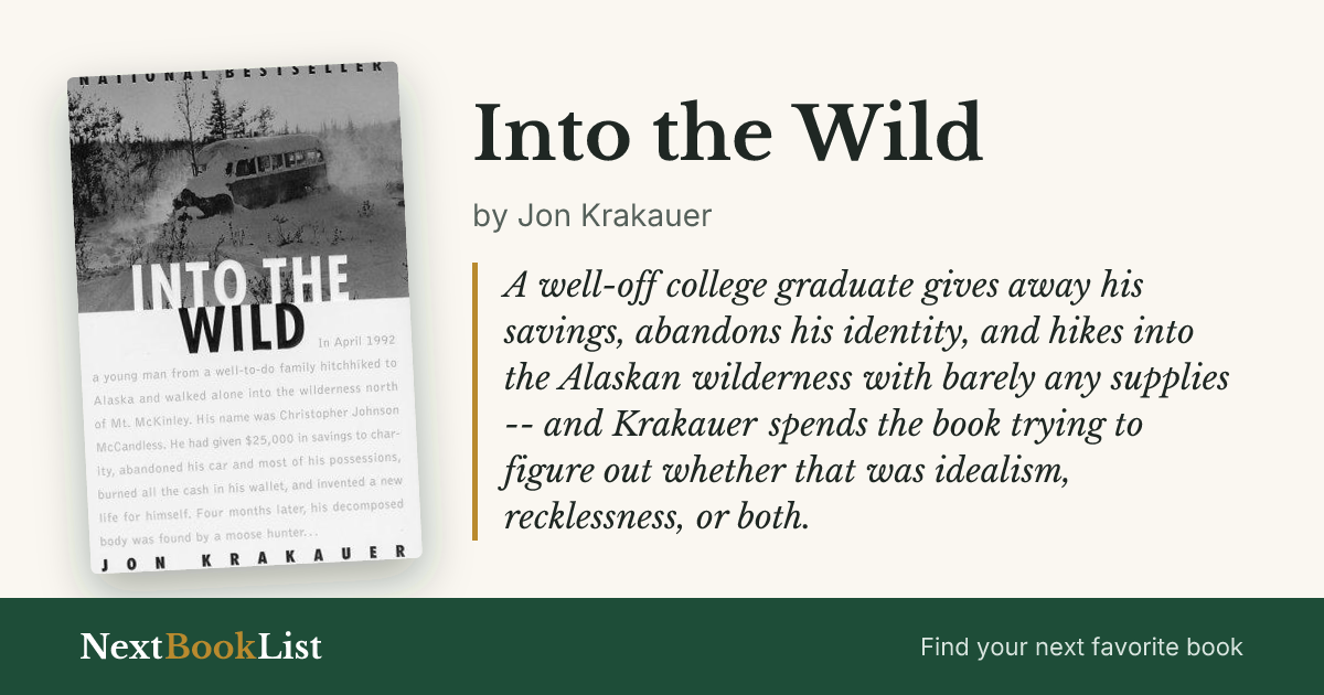 Into the Wild by Jon Krakauer: book review and summary