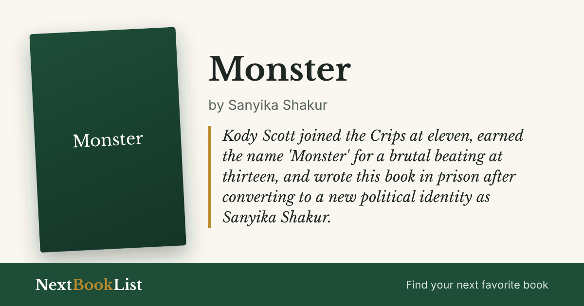 Monster by Sanyika Shakur: book review and summary