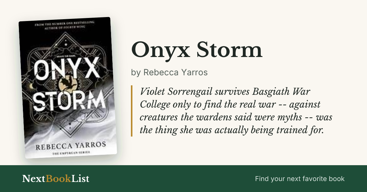 Onyx Storm by Rebecca Yarros: book review and summary