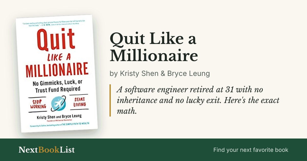 Quit Like a Millionaire by Kristy Shen & Bryce Leung: book review and summary