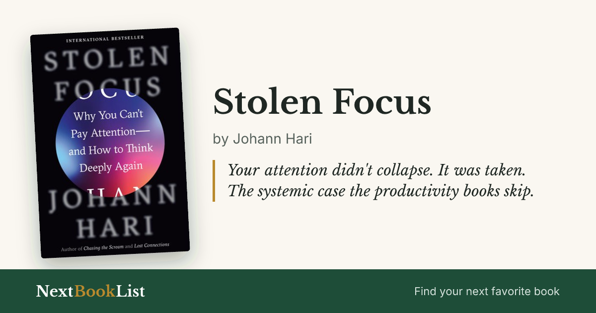 Stolen Focus by Johann Hari: book review and summary