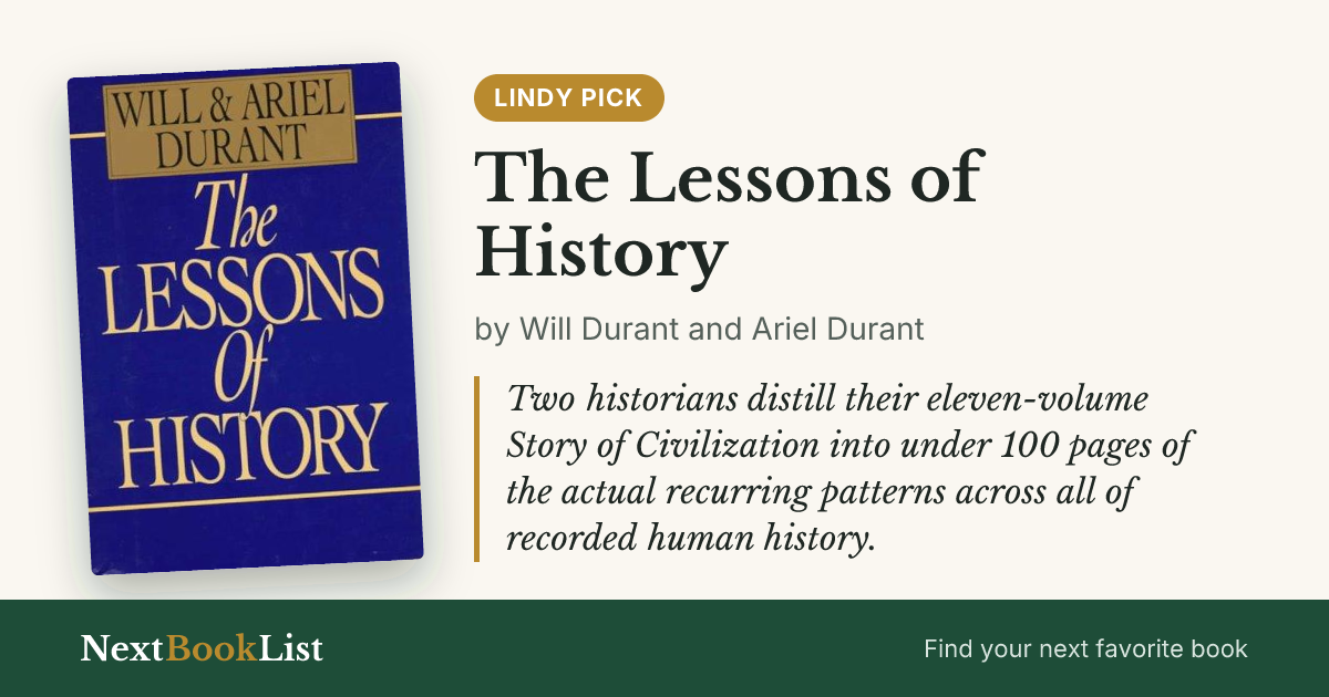 The Lessons of History by Will Durant and Ariel Durant: book review and summary