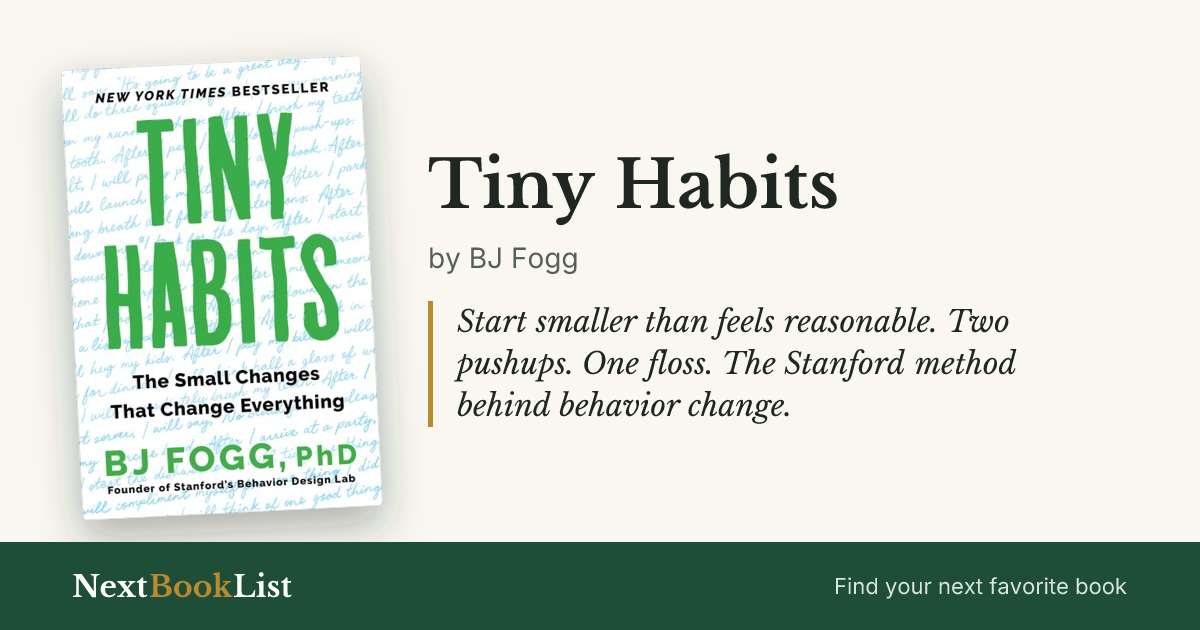 Tiny Habits by BJ Fogg: book review and summary
