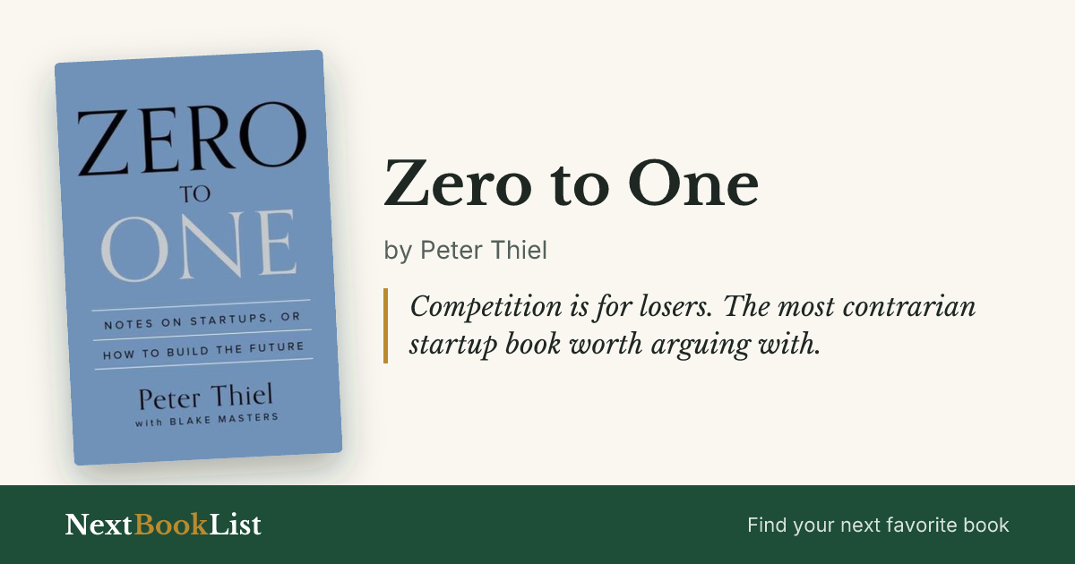 Zero to One by Peter Thiel: book review and summary