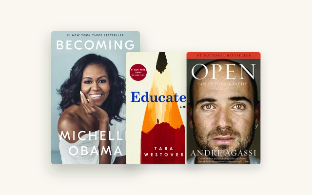 Best Biographies & Memoirs: 10 Lives Worth Reading in Full cover stack