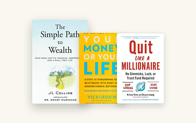 Best Books on Financial Independence (FIRE) cover stack