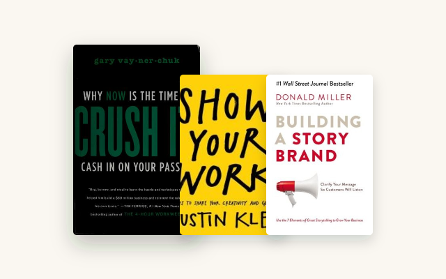 Best Books on Personal Branding: Start With Crush It cover stack