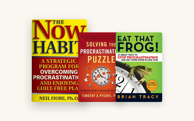 Best Books on Procrastination: 6 Ranked by Root Cause cover stack