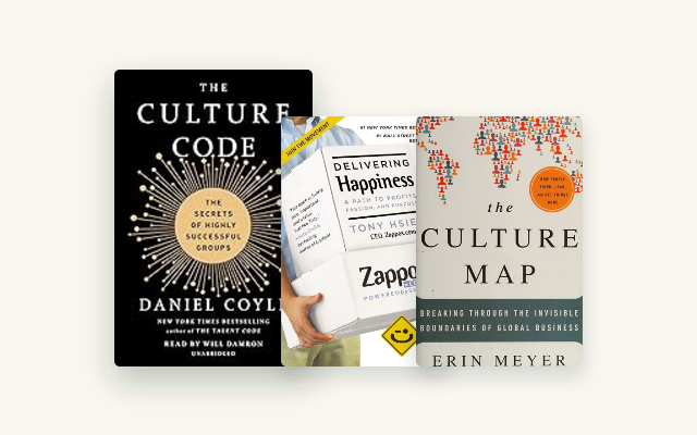 Best Corporate Culture Books: 5 Ranked by Company Size cover stack