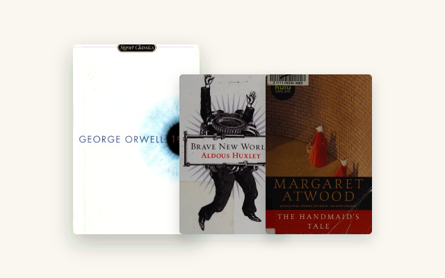 Best Dystopian Books: 7 That Get More Relevant Each Year cover stack