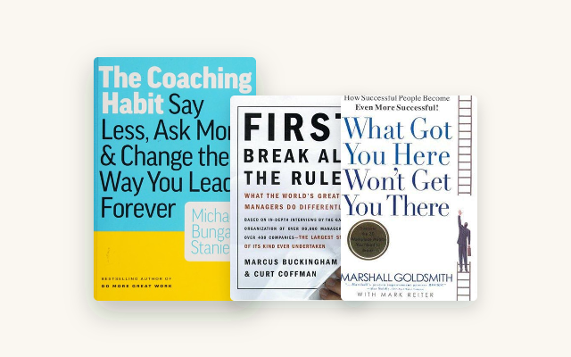 Best Management Books: 16 for Actually Managing People cover stack