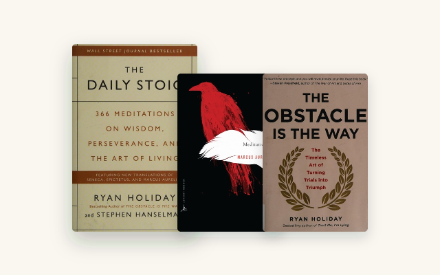 Best Stoicism Books: A 7-Book Reading Order cover stack