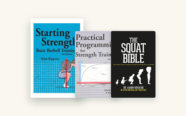 Best Strength Training Books: 5 Ranked by Experience Level cover stack