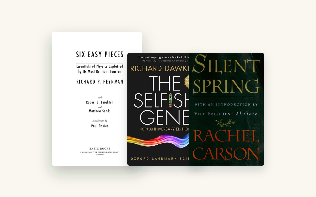 Lindy List: 7 Science Books That Are Still Right cover stack