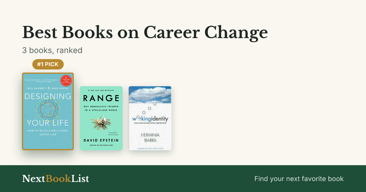 Best Books on Career Change: ranked list of 3 books