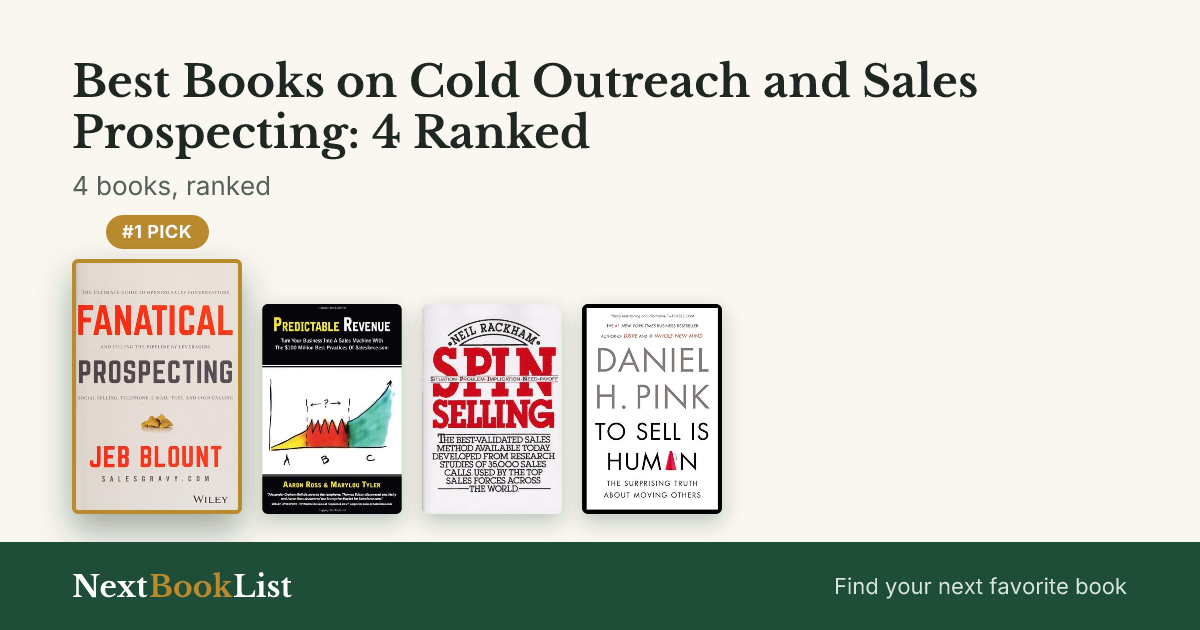 Best Books on Cold Outreach and Sales Prospecting: 4 Ranked: ranked list of 4 books