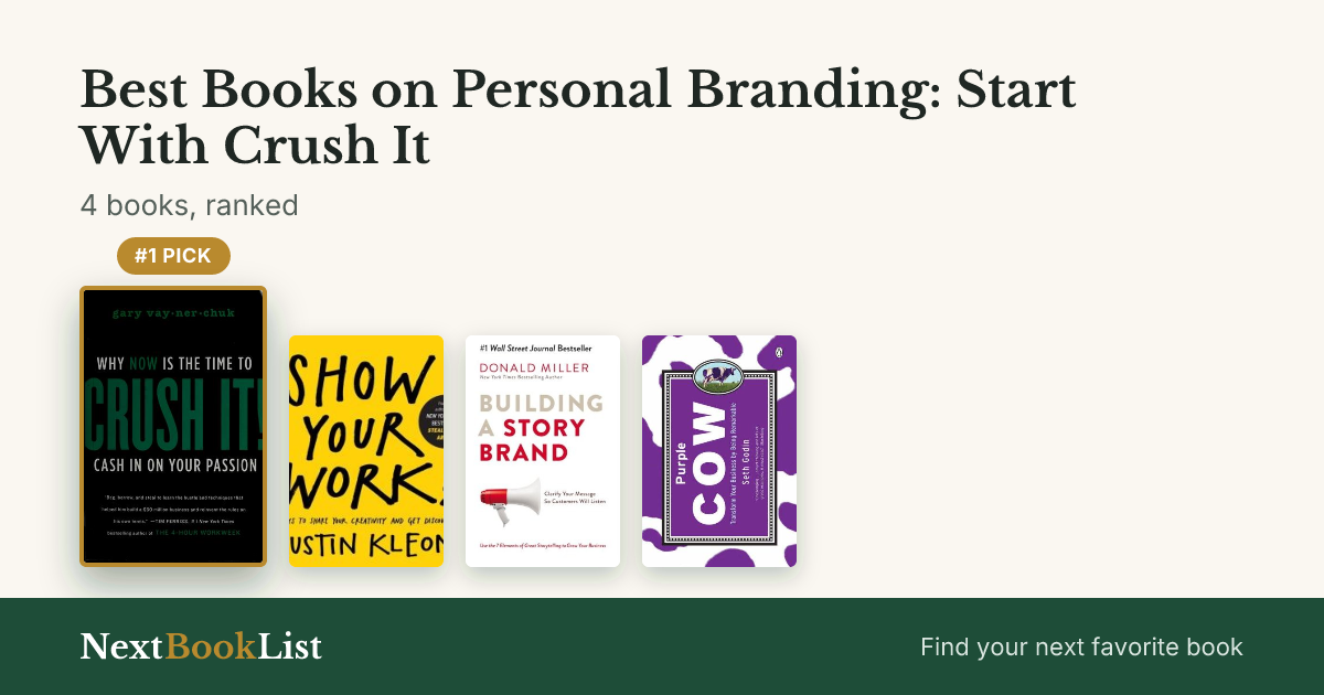 Best Books on Personal Branding: Start With Crush It: ranked list of 4 books