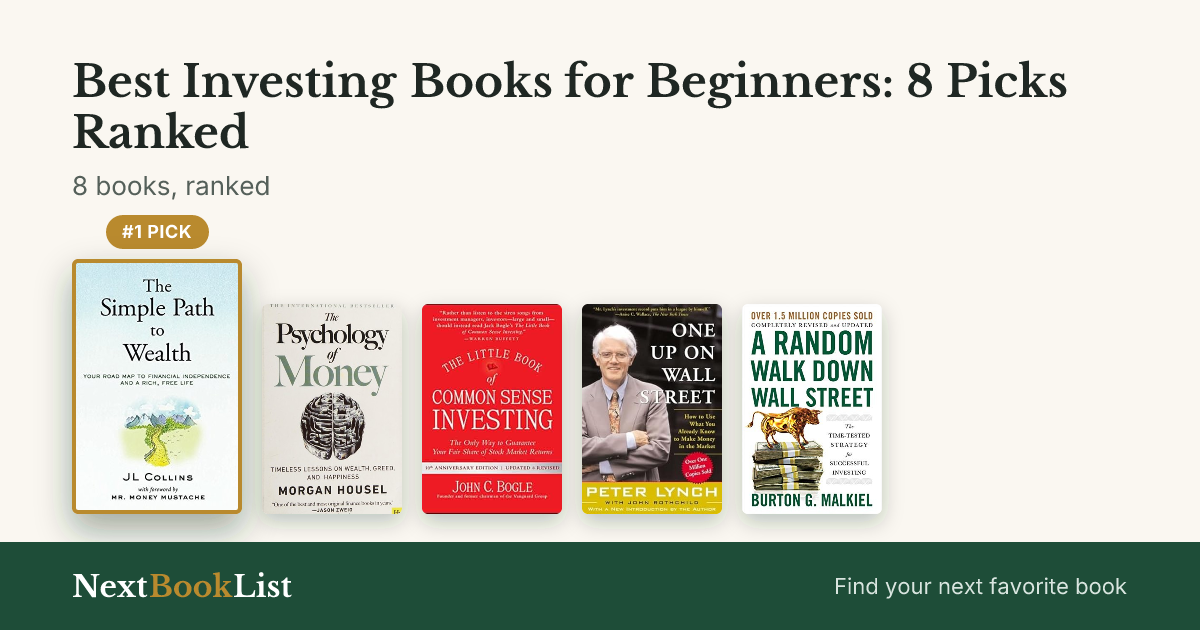 Best Investing Books for Beginners: 8 Picks Ranked: ranked list of 8 books