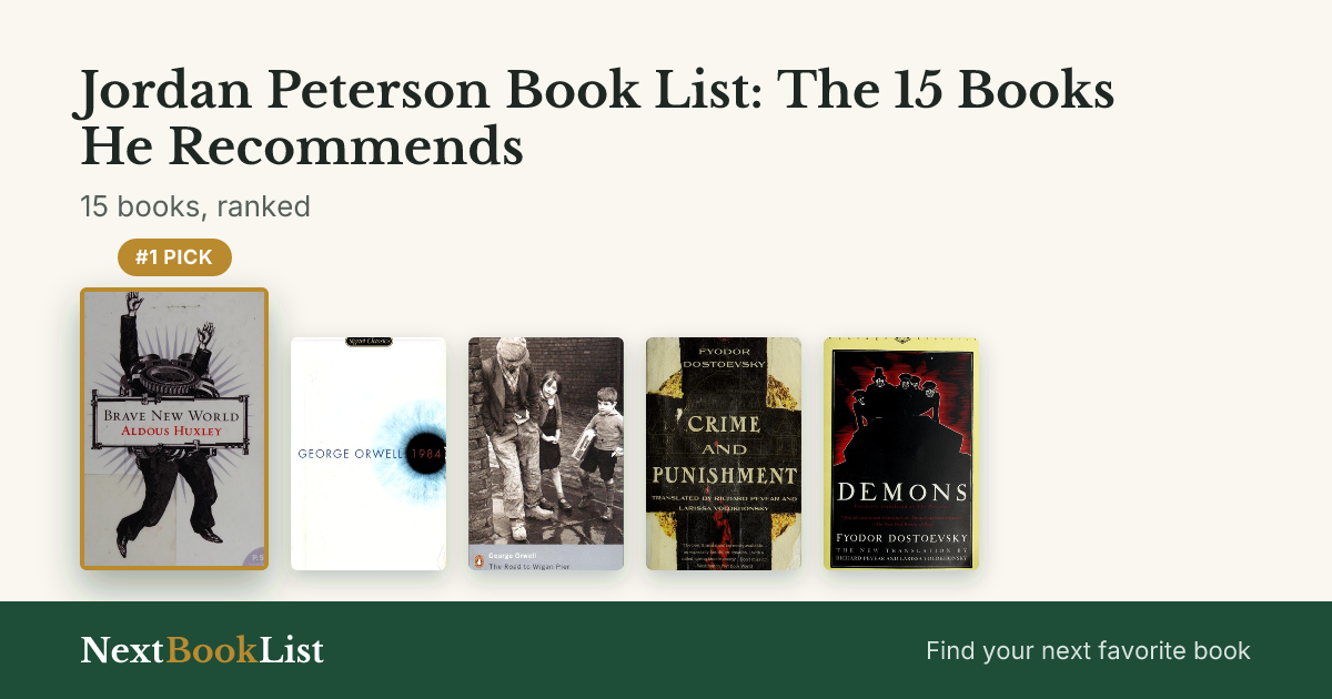 Jordan Peterson Book List: The 15 Books He Recommends: ranked list of 15 books