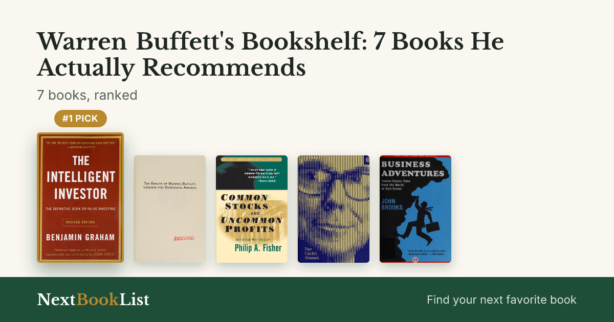 Warren Buffett's Bookshelf: 7 Books He Actually Recommends: ranked list of 7 books